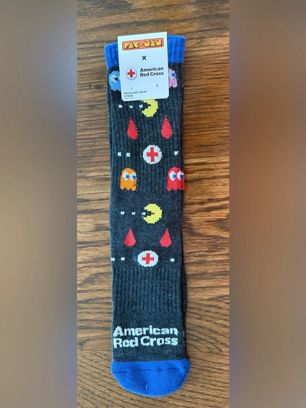 Pac-Man x American Red Cross Promo Socks – Limited Edition, OSFM